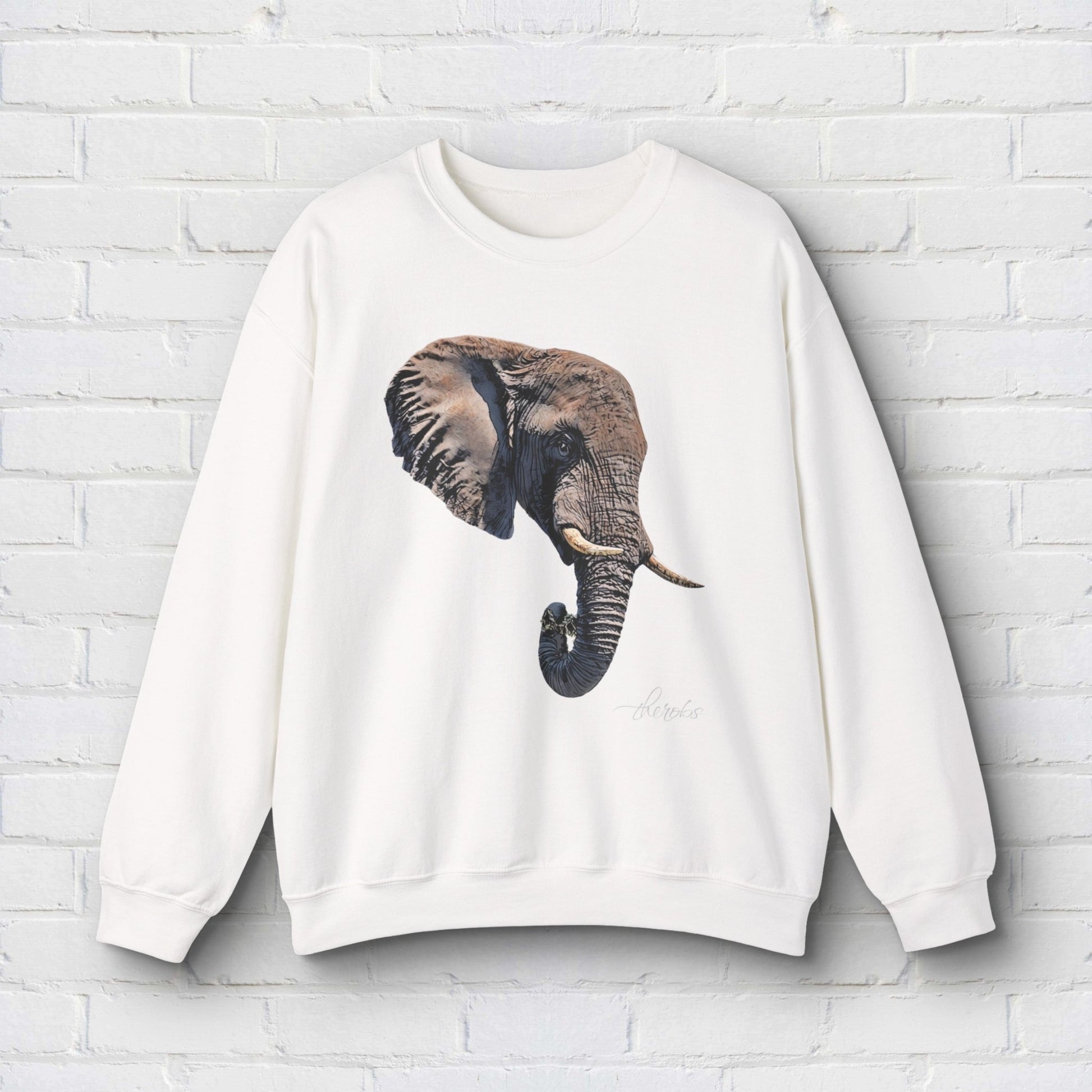 Elephant Heavy Unisex Sweatshirt II - HD Printing