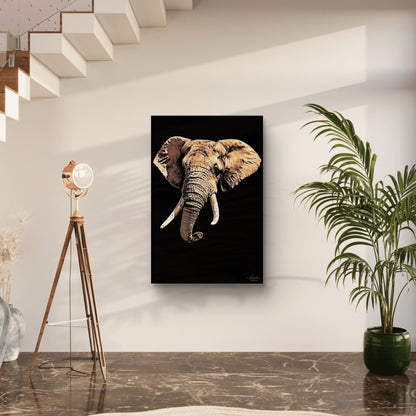 Elephant Indoor & Outdoor HD Black Silk Poster - HD Printing