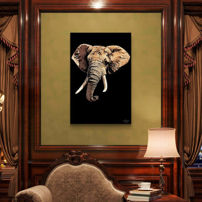 Elephant Indoor & Outdoor HD Black Silk Poster - HD Printing