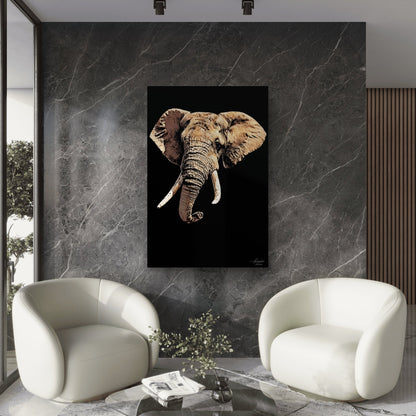 Elephant Indoor & Outdoor HD Black Silk Poster - HD Printing