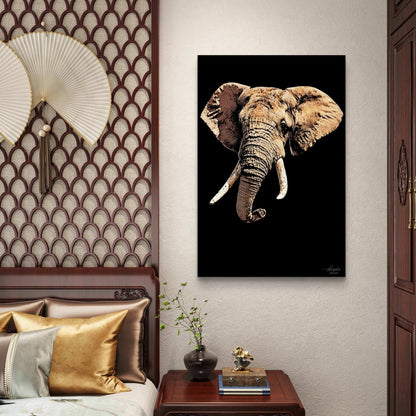 Elephant Indoor & Outdoor HD Black Silk Poster - HD Printing