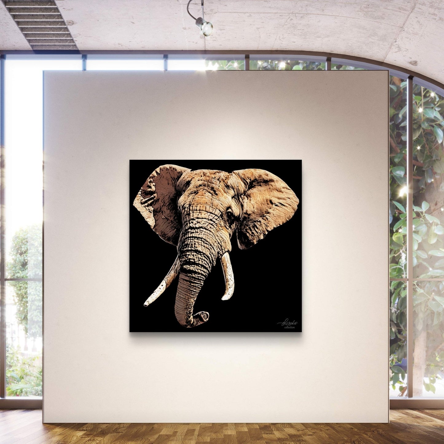 Elephant Indoor & Outdoor HD Black Silk Poster - HD Printing