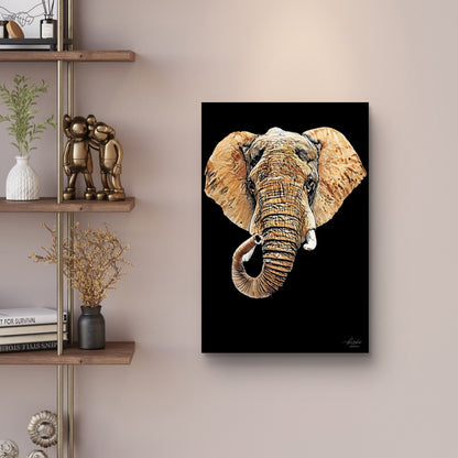 Elephant Indoor & Outdoor HD Black Silk Poster III - HD Printing