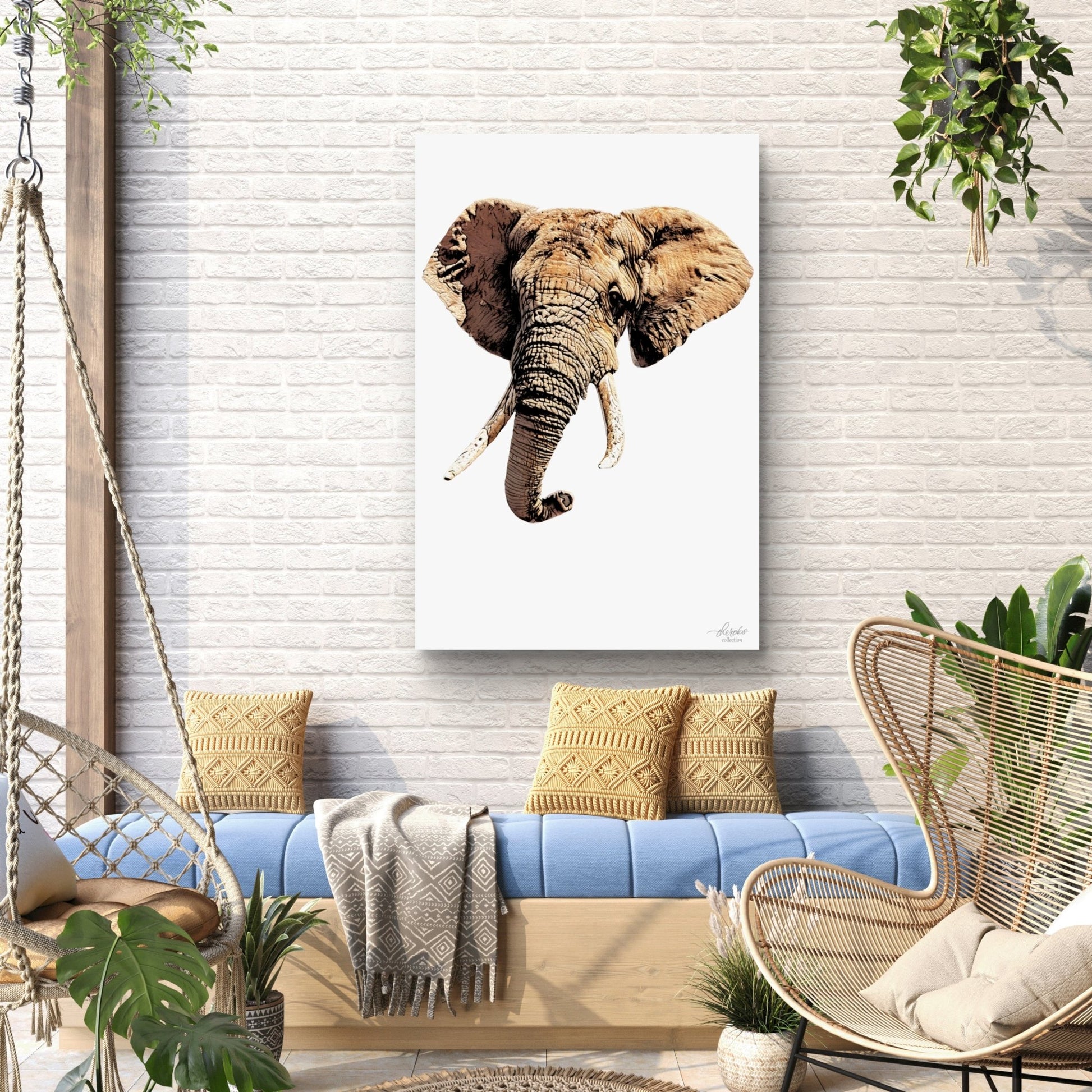 Elephant Indoor & Outdoor HD Silk Poster - HD Printing