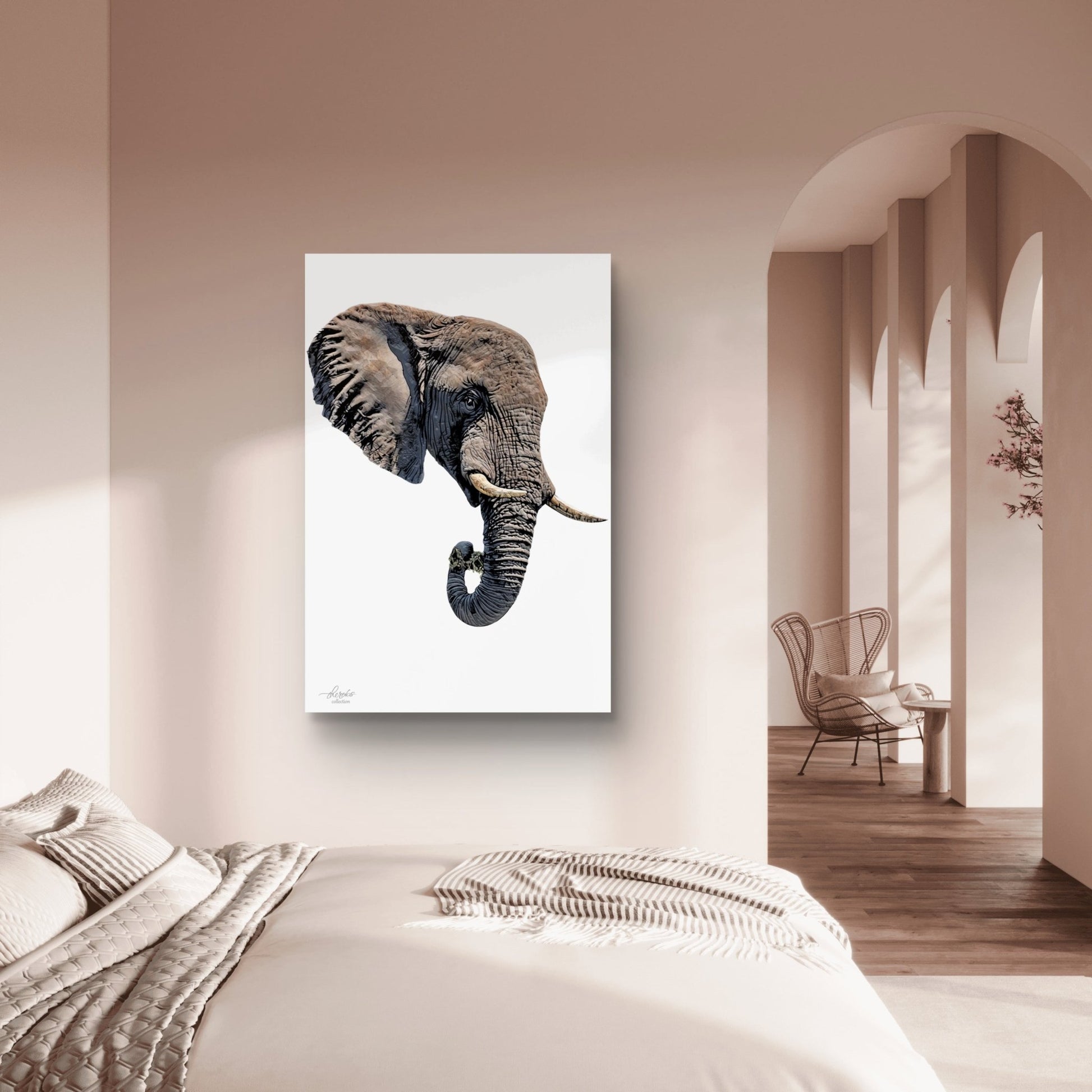 Elephant Indoor & Outdoor HD Silk Poster II - HD Printing