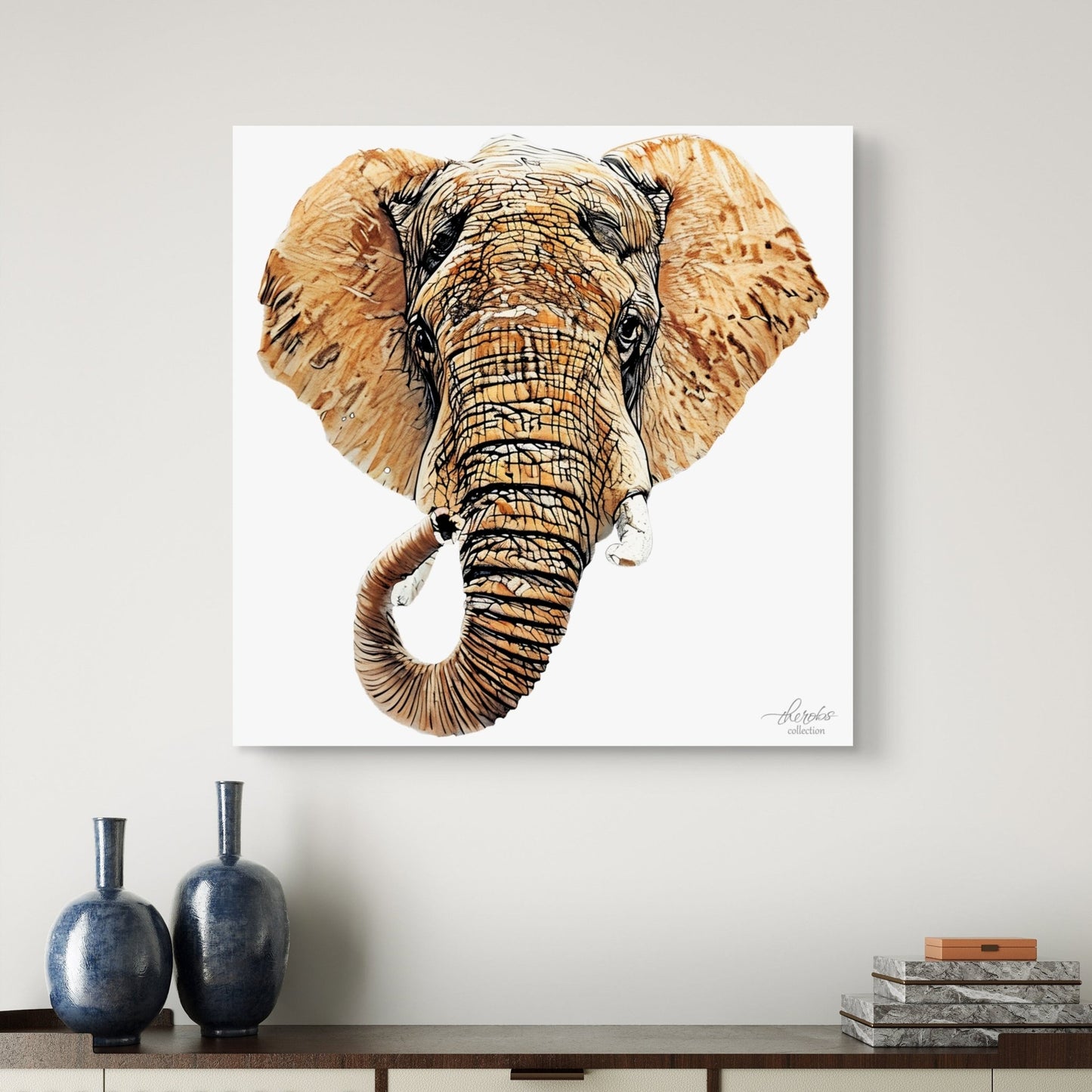 Elephant Indoor & Outdoor HD Silk Poster III - HD Printing