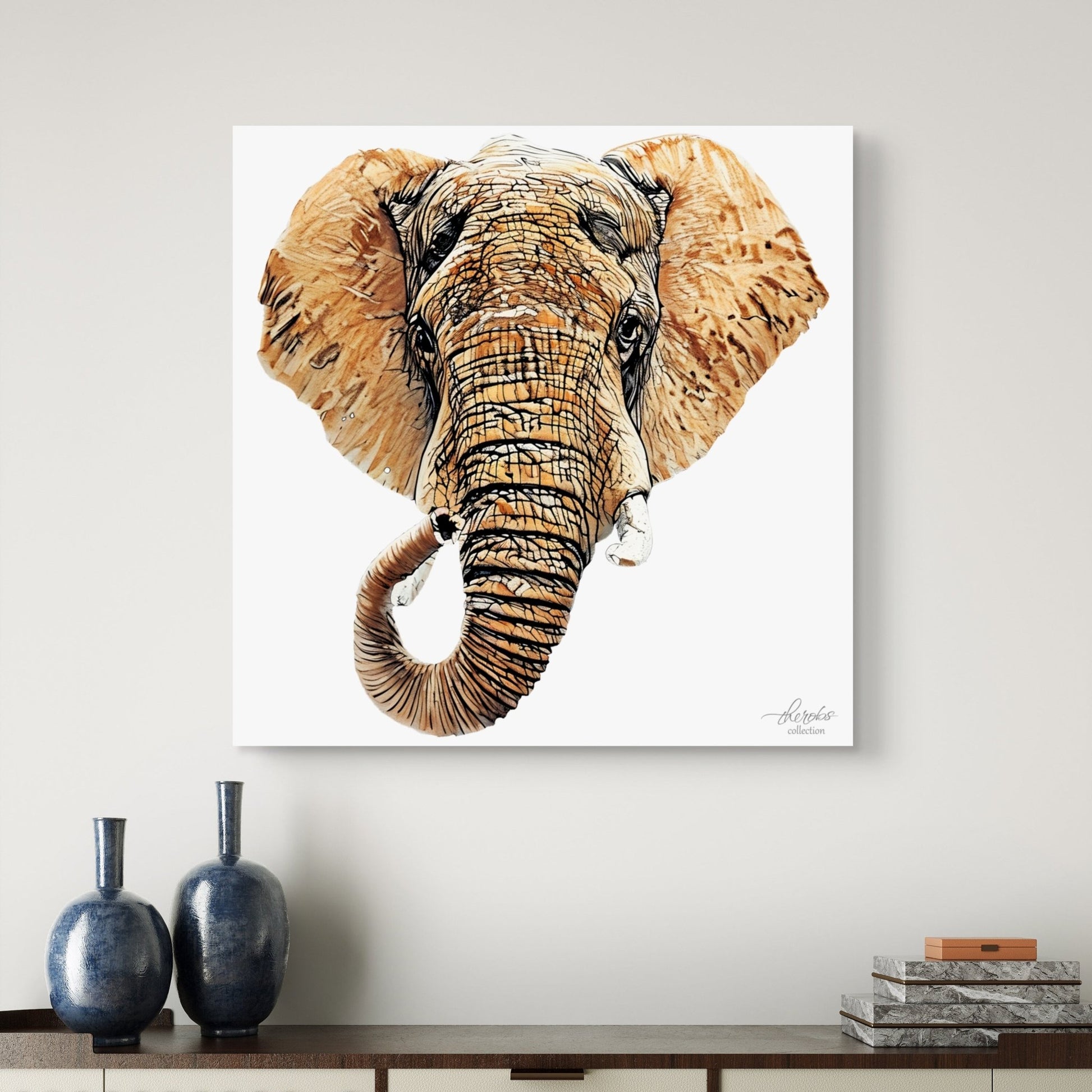 Elephant Indoor & Outdoor HD Silk Poster III - HD Printing