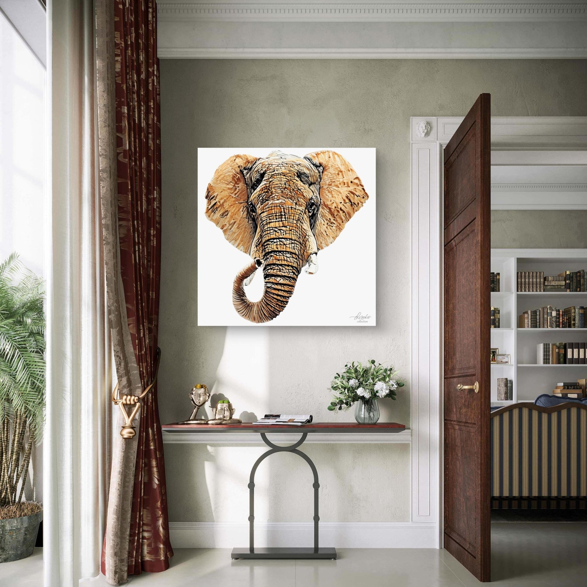 Elephant Indoor & Outdoor HD Silk Poster III - HD Printing