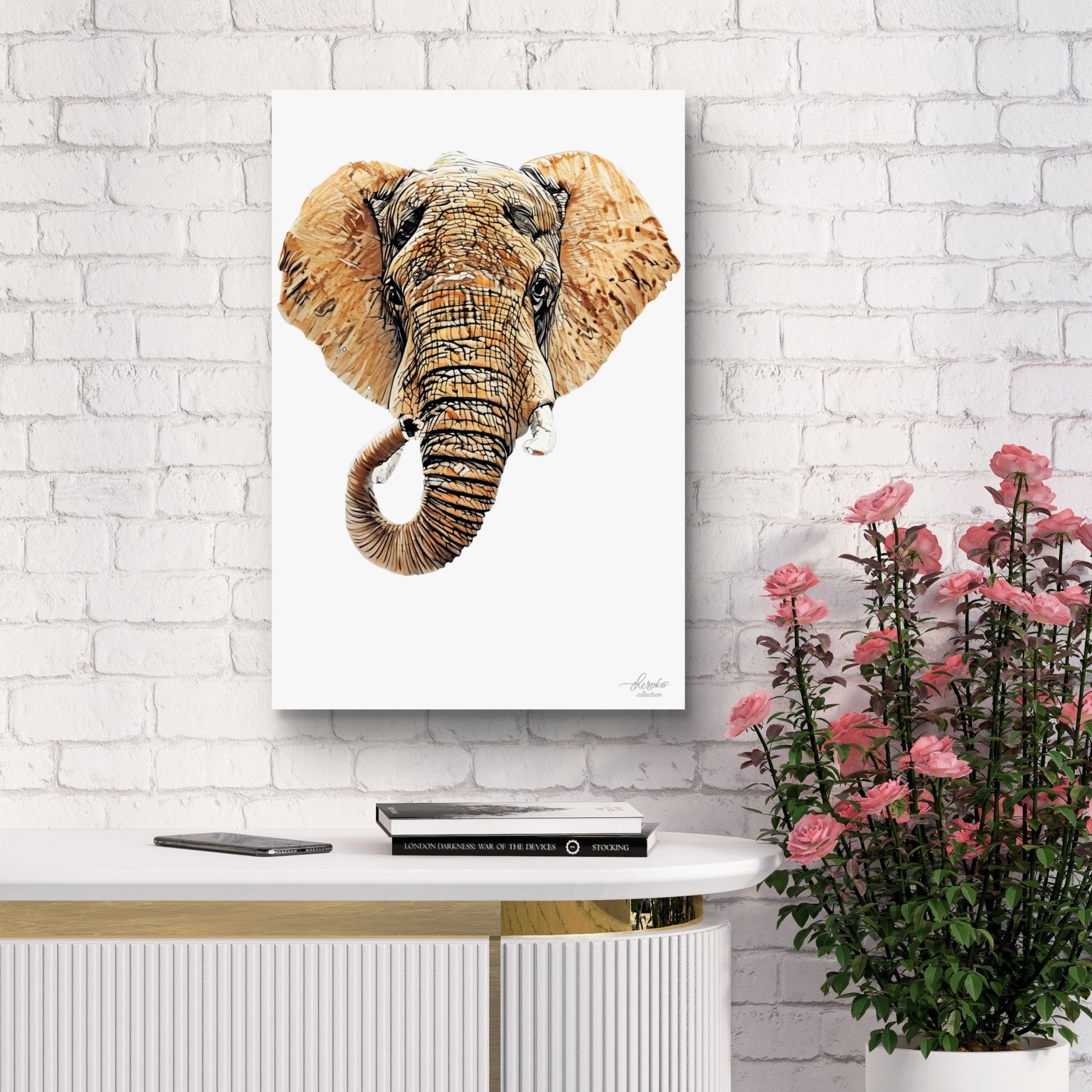 Elephant Indoor & Outdoor HD Silk Poster III - HD Printing