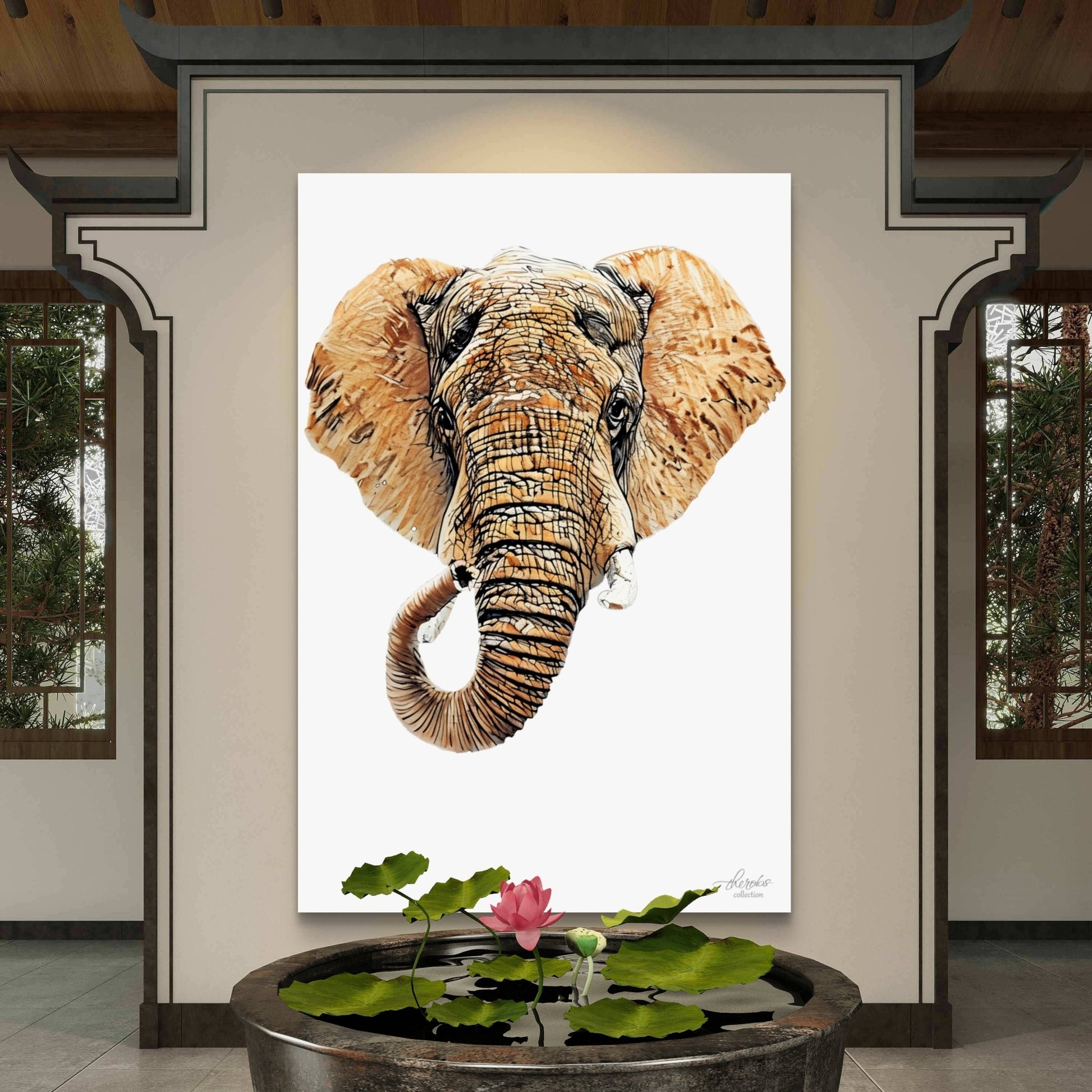 Elephant Indoor & Outdoor HD Silk Poster III - HD Printing