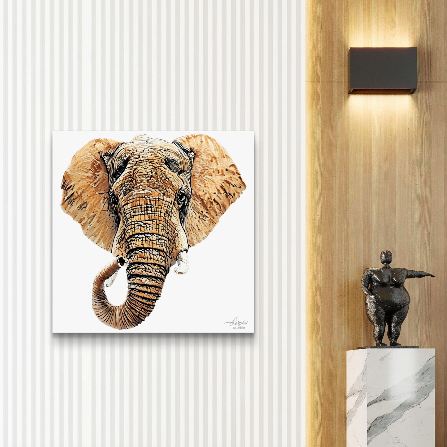 Elephant Indoor & Outdoor HD Silk Poster III - HD Printing