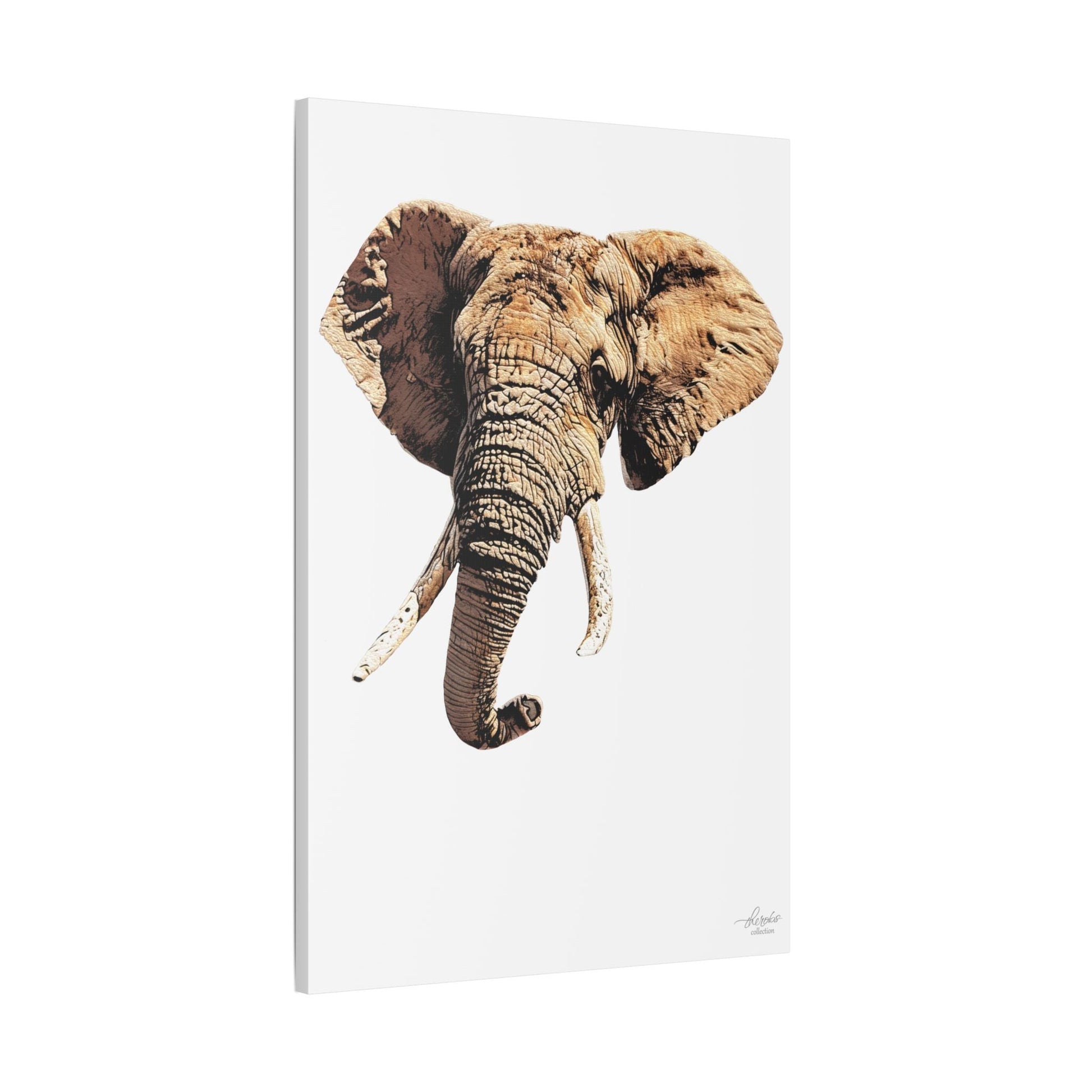 Elephant Satin Stretched Canvas Print - HD Printing