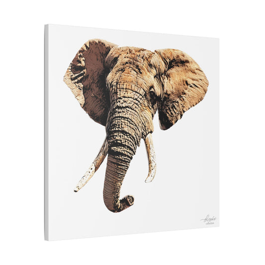 Elephant Satin Stretched Canvas Print - HD Printing