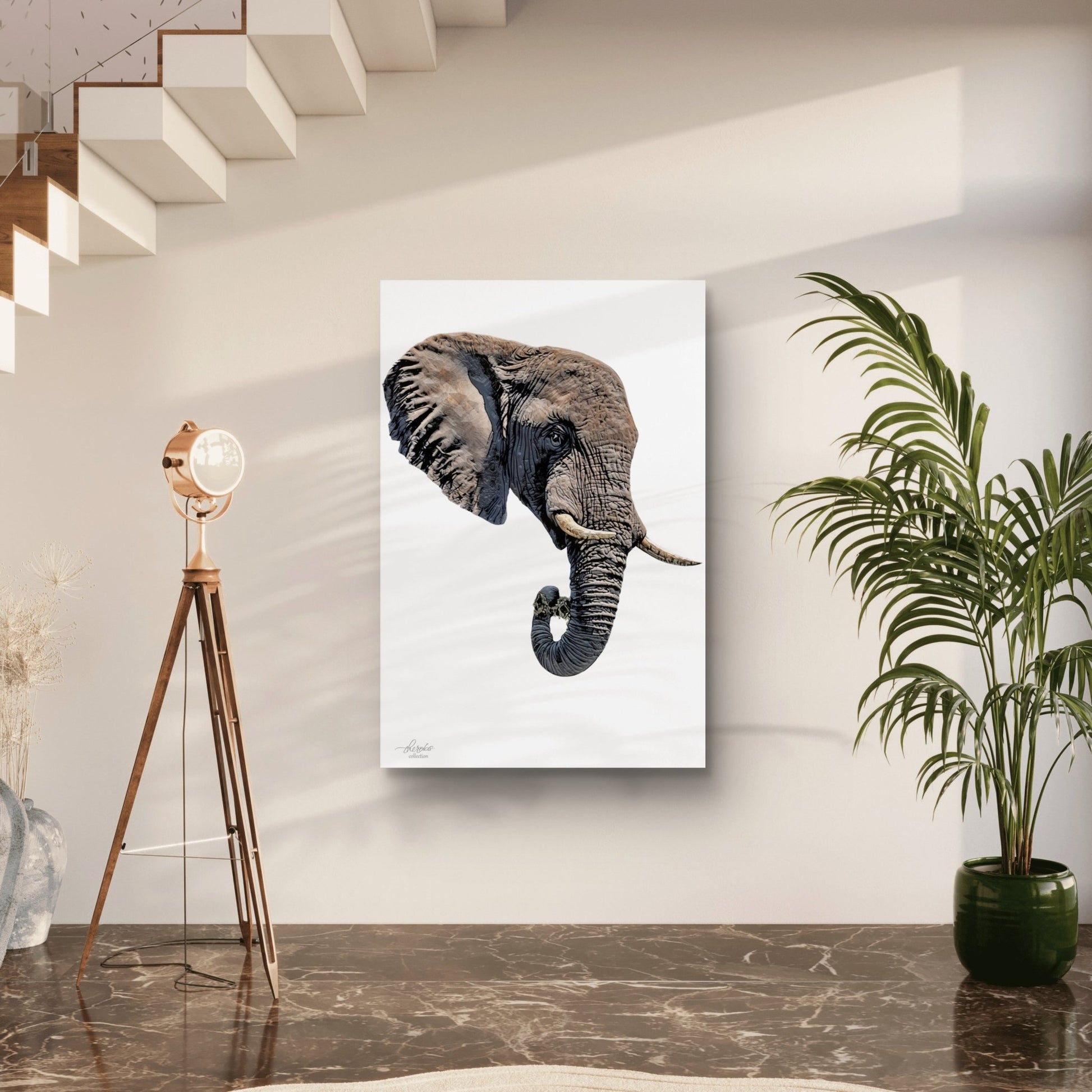 Elephant Satin Stretched Canvas Print II - HD Printing