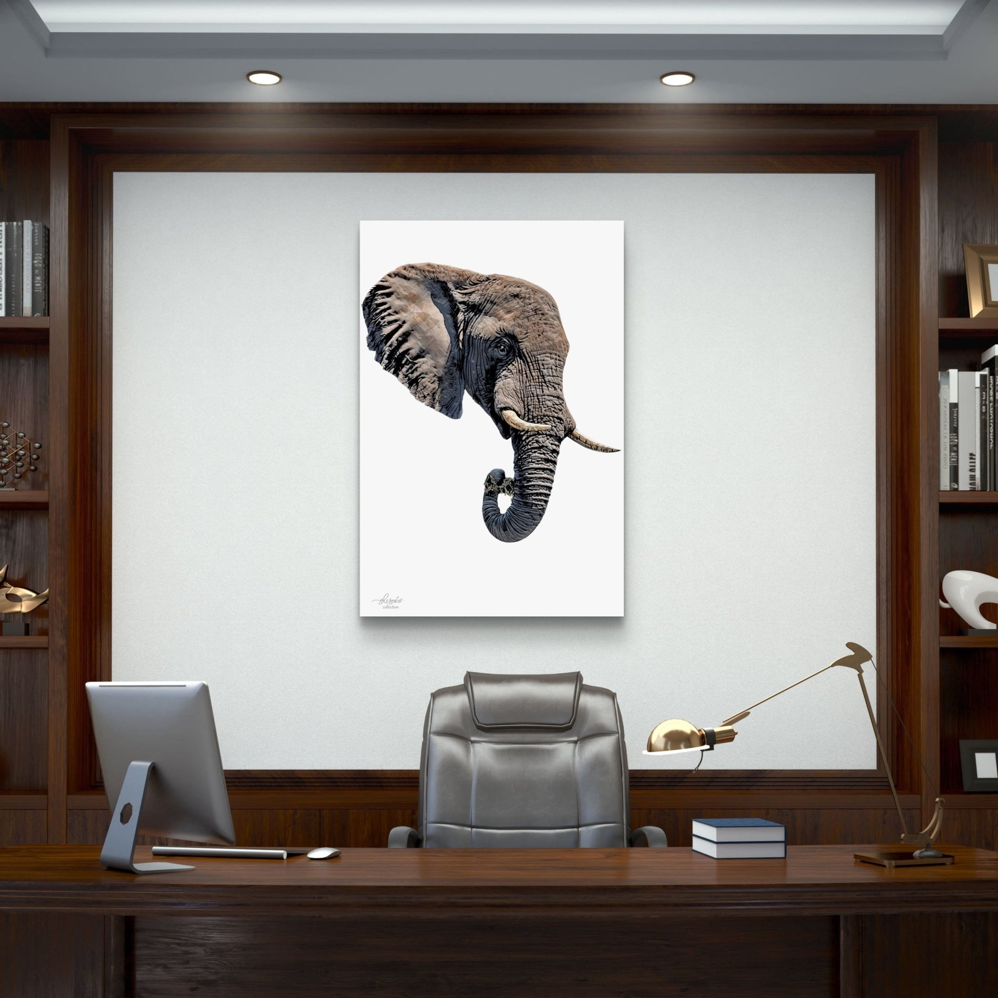 Elephant Satin Stretched Canvas Print II - HD Printing