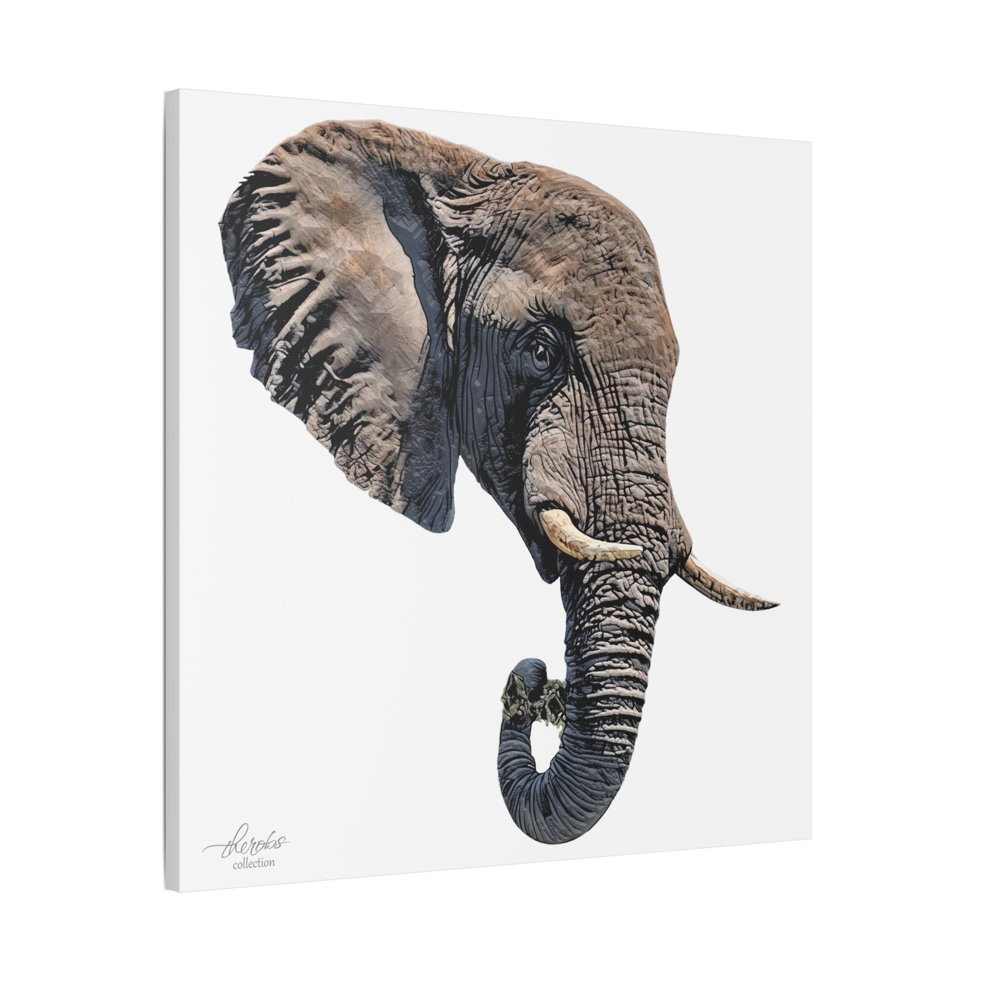 Elephant Satin Stretched Canvas Print II - HD Printing