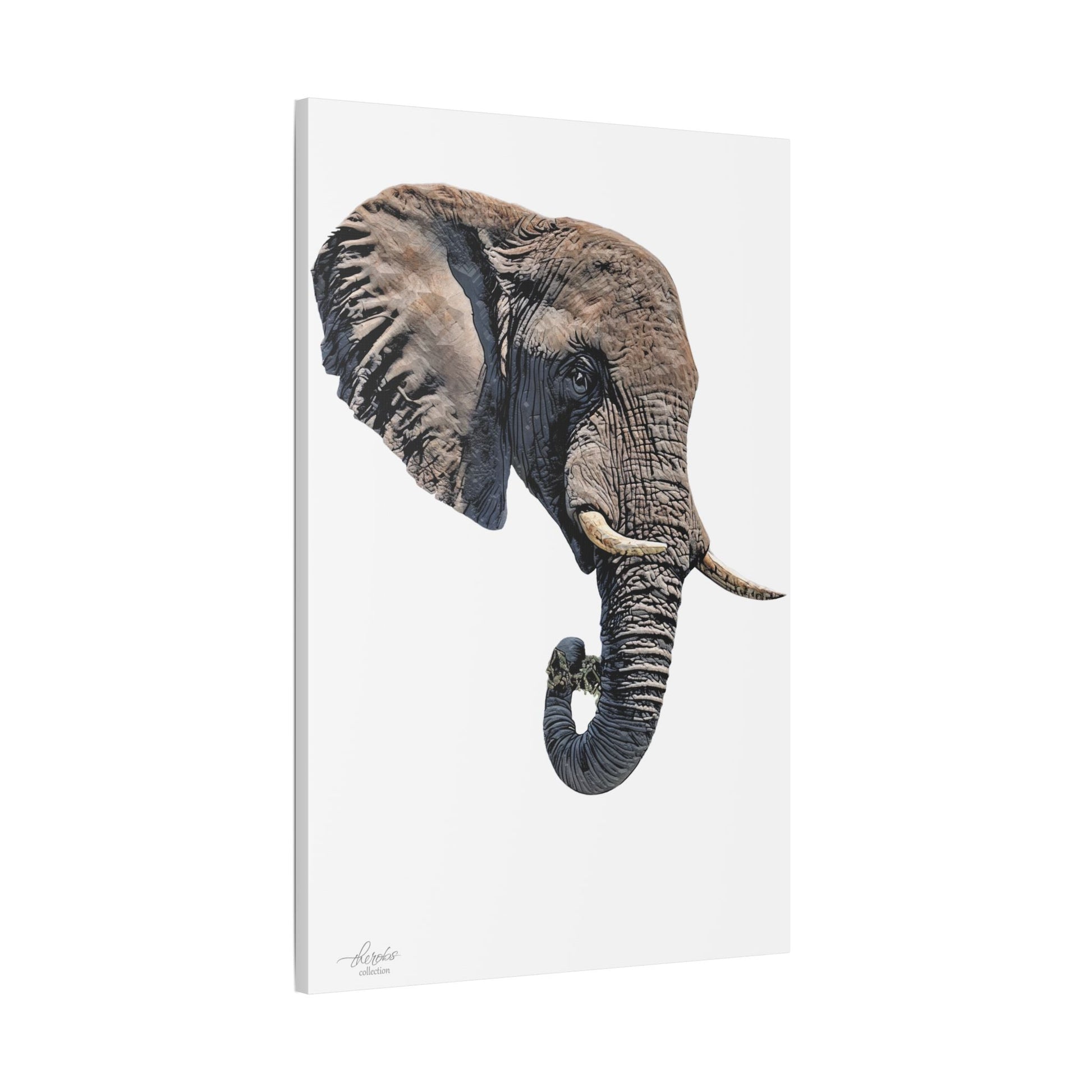 Elephant Satin Stretched Canvas Print II - HD Printing