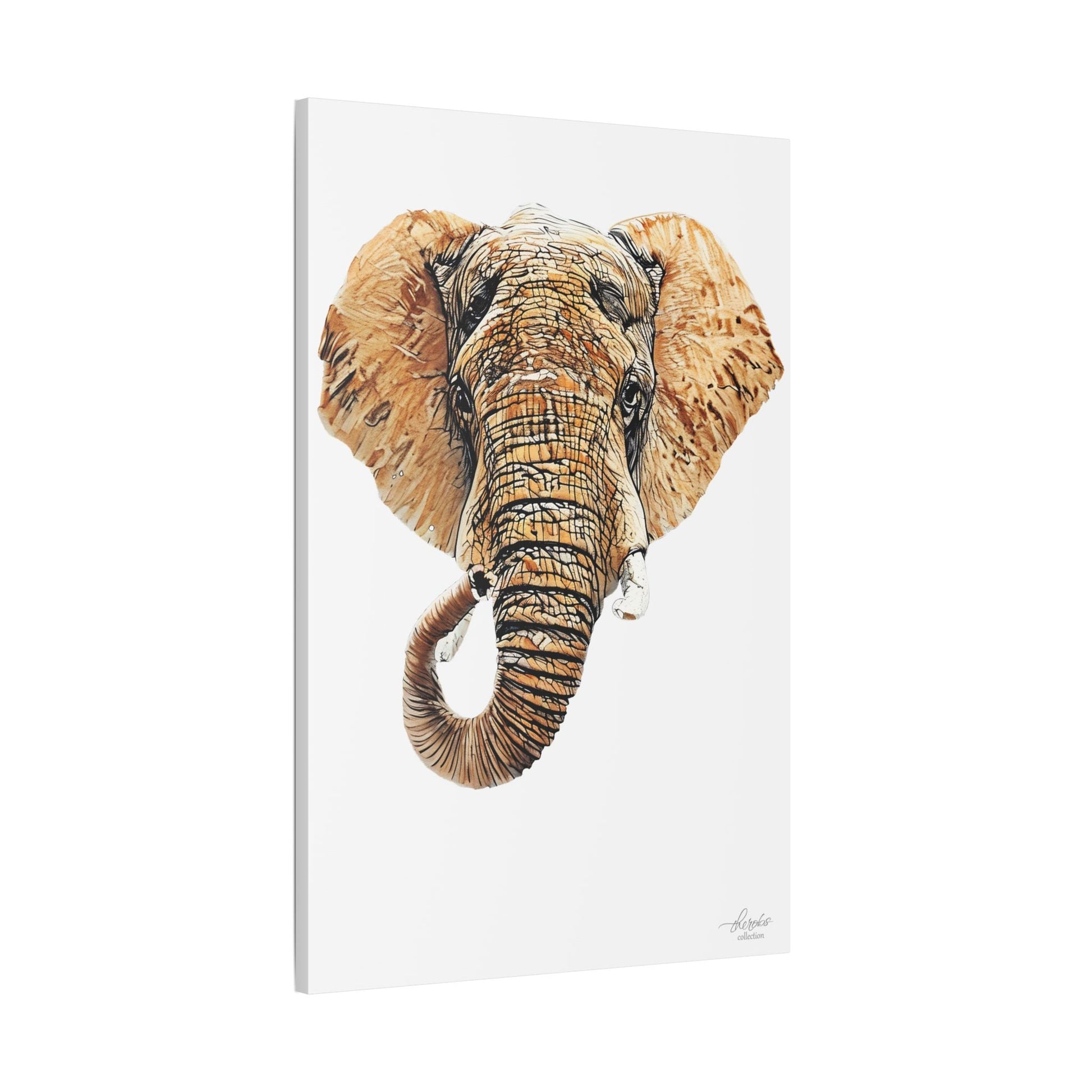 Elephant Satin Stretched Canvas Print III - HD Printing