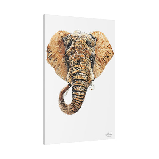 Elephant Satin Stretched Canvas Print III - HD Printing