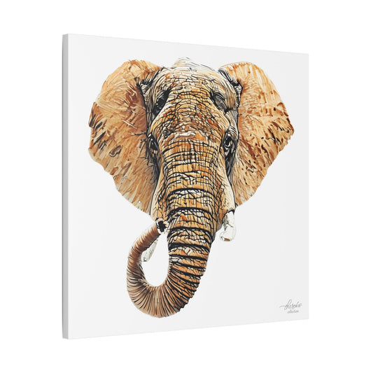 Elephant Satin Stretched Canvas Print III - HD Printing