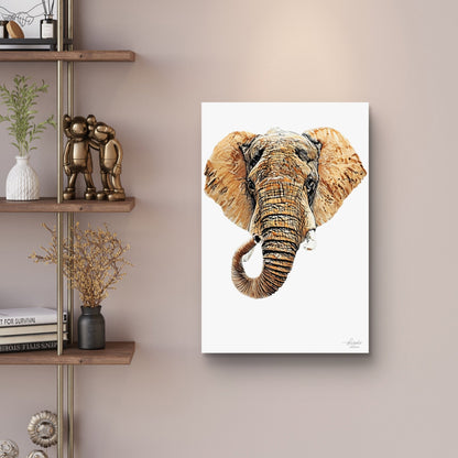 Elephant Satin Stretched Canvas Print III - HD Printing