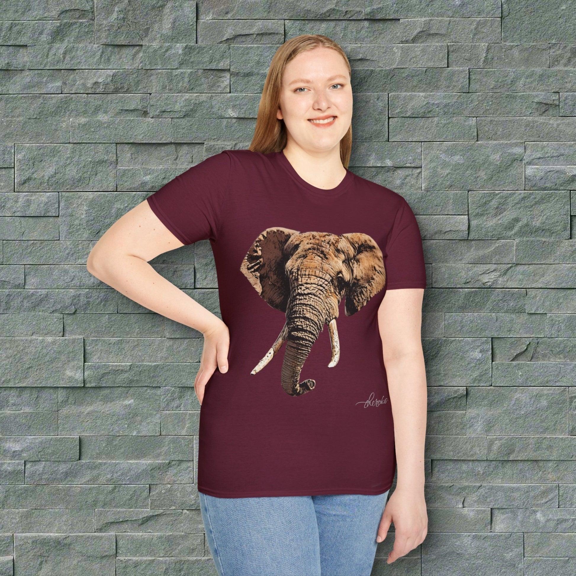 Elephant Unisex Cotton T-Shirt - HD Printing
