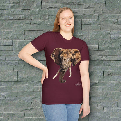 Elephant Unisex Cotton T-Shirt - HD Printing
