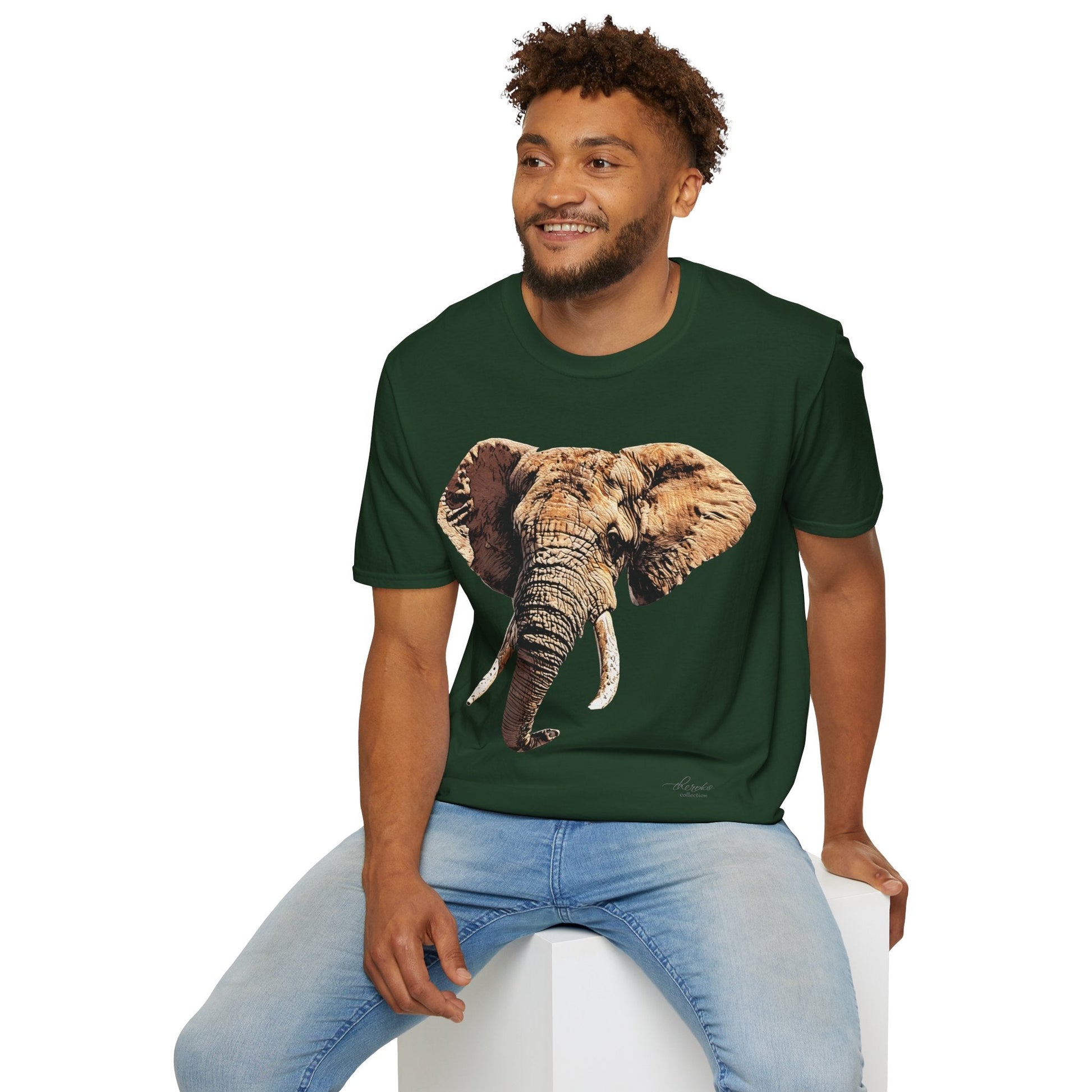 Elephant Unisex Cotton T-Shirt - HD Printing