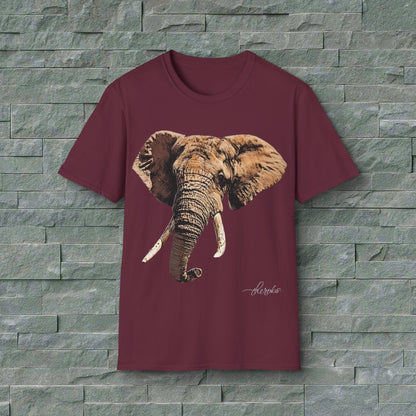Elephant Unisex Cotton T-Shirt - HD Printing