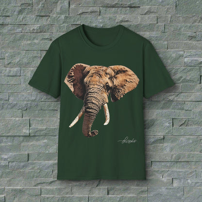 Elephant Unisex Cotton T-Shirt - HD Printing