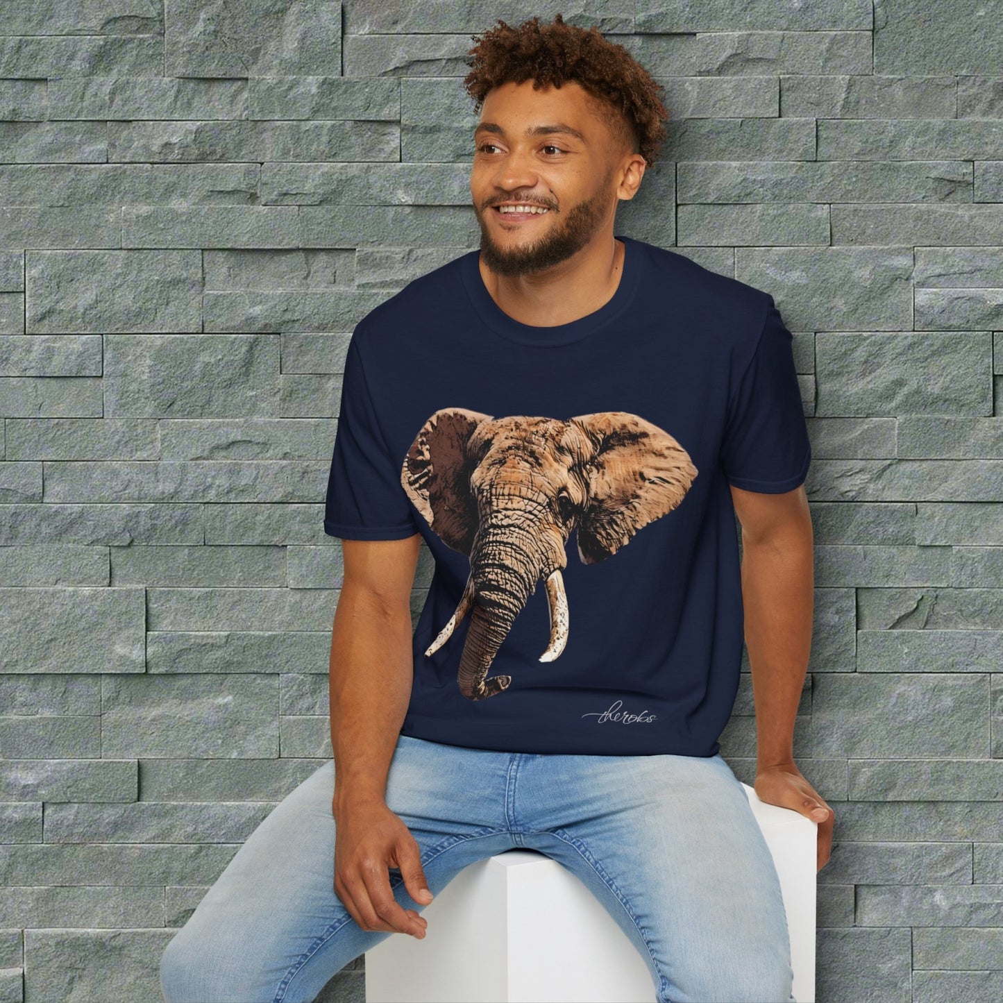 Elephant Unisex Cotton T-Shirt - HD Printing