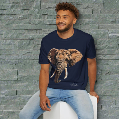 Elephant Unisex Cotton T-Shirt - HD Printing