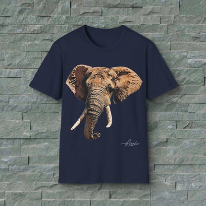 Elephant Unisex Cotton T-Shirt - HD Printing
