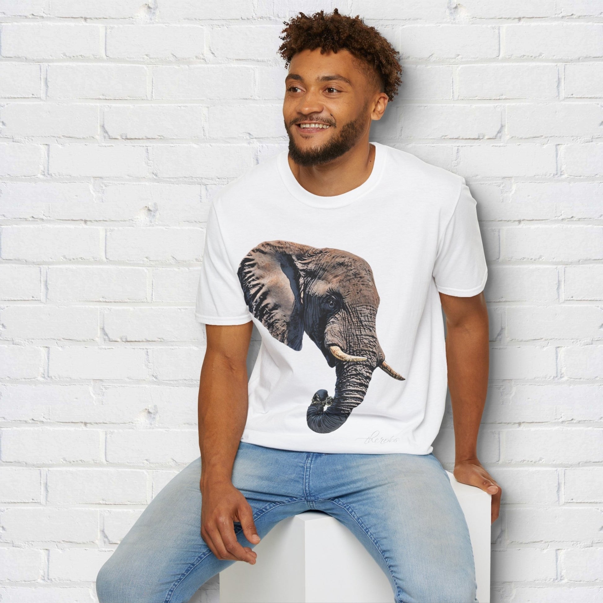 Elephant Unisex Cotton T-Shirt II - HD Printing