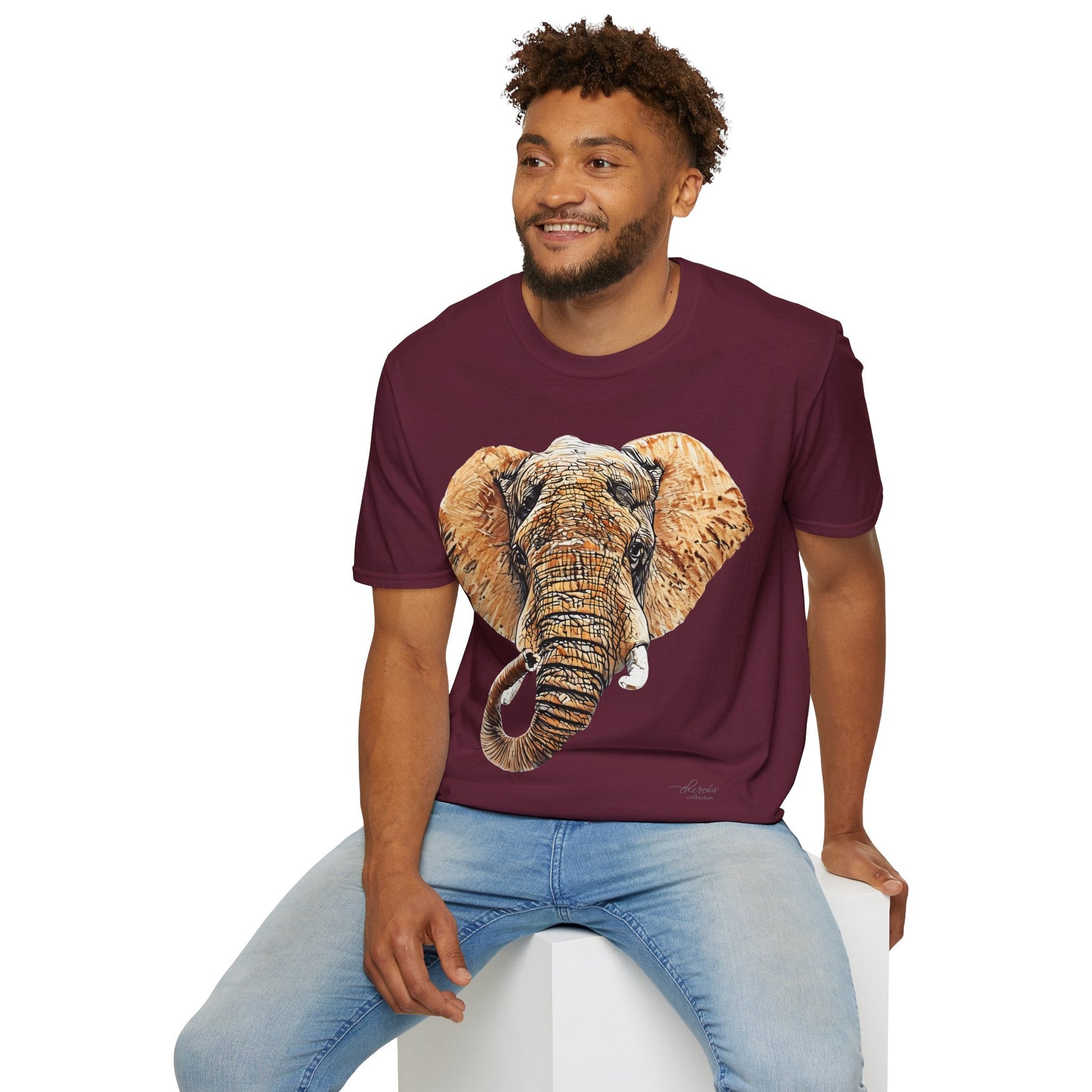 Elephant Unisex Cotton T-Shirt III - HD Printing