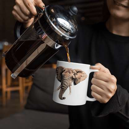 Elephant White Ceramic 11oz Mug - HD Printing