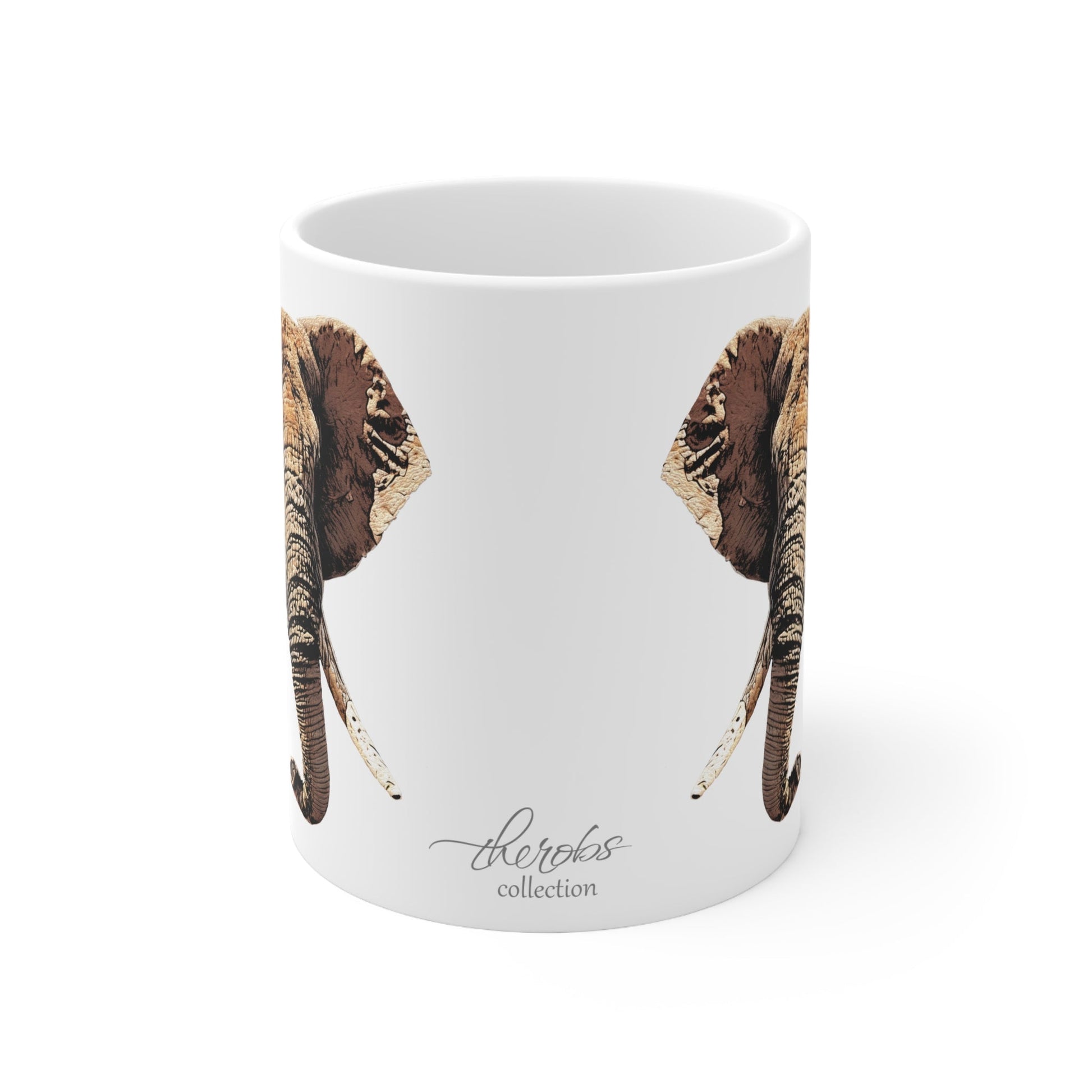 Elephant White Ceramic 11oz Mug - HD Printing