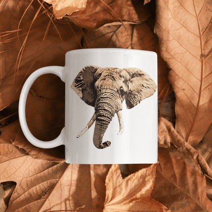 Elephant White Ceramic 11oz Mug - HD Printing