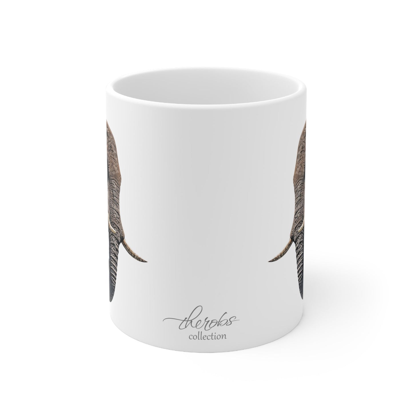 Elephant White Ceramic 11oz Mug II - HD Printing