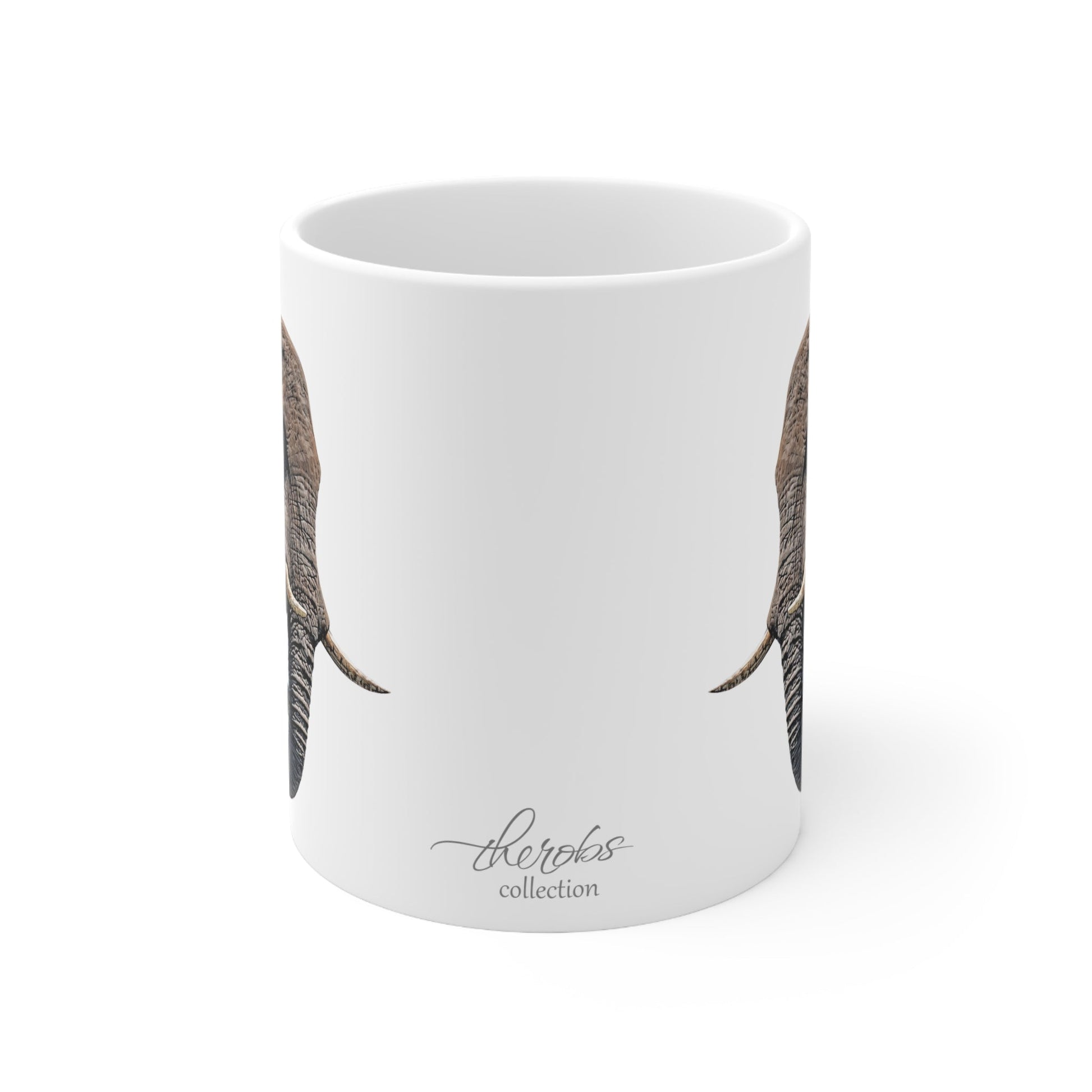 Elephant White Ceramic 11oz Mug II - HD Printing