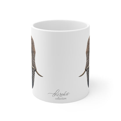Elephant White Ceramic 11oz Mug II - HD Printing