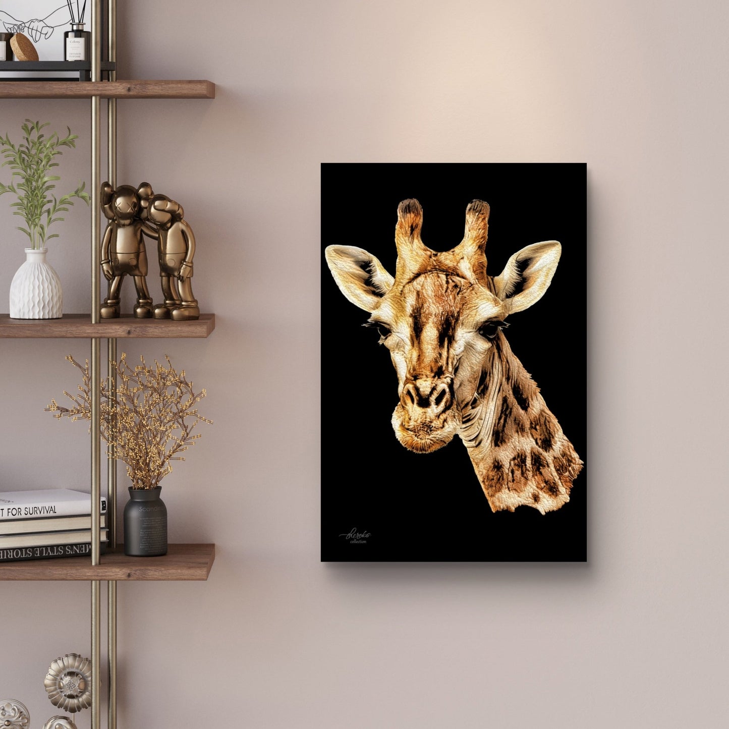 Giraffe Fine Art Giclée Matte Black Poster - HD Printing