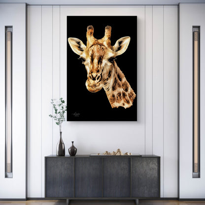 Giraffe Fine Art Giclée Matte Black Poster - HD Printing
