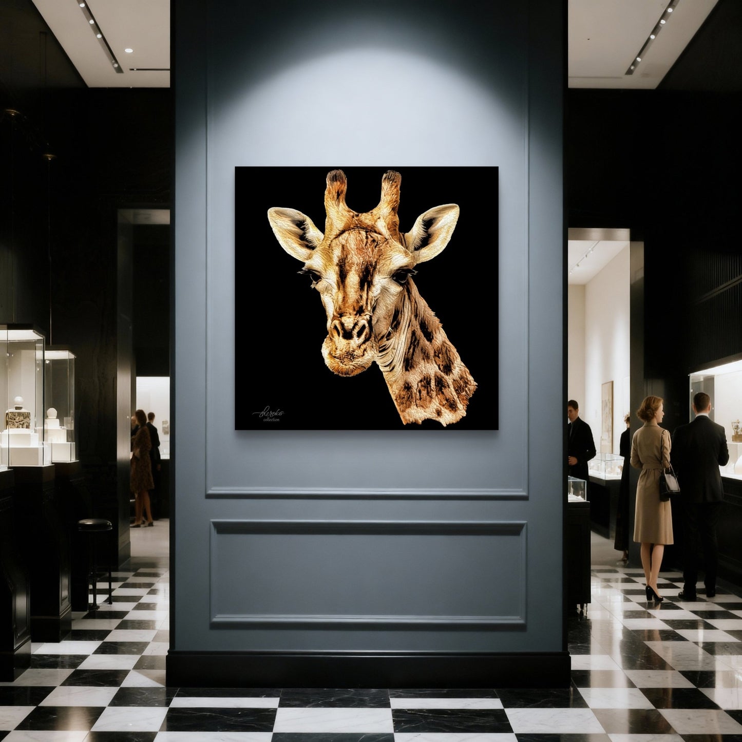 Giraffe Fine Art Giclée Matte Black Poster - HD Printing