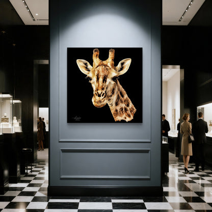 Giraffe Fine Art Giclée Matte Black Poster - HD Printing