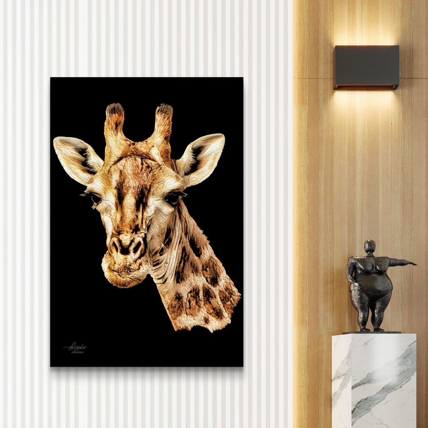 Giraffe Fine Art Giclée Matte Black Poster - HD Printing