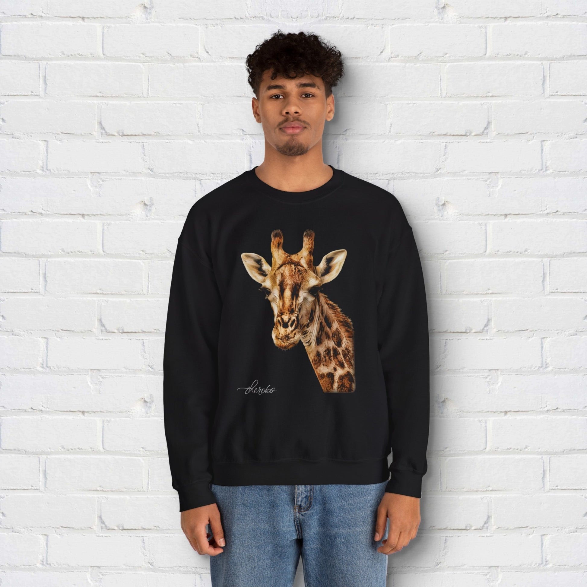 Giraffe Heavy Unisex Sweatshirt - HD Printing