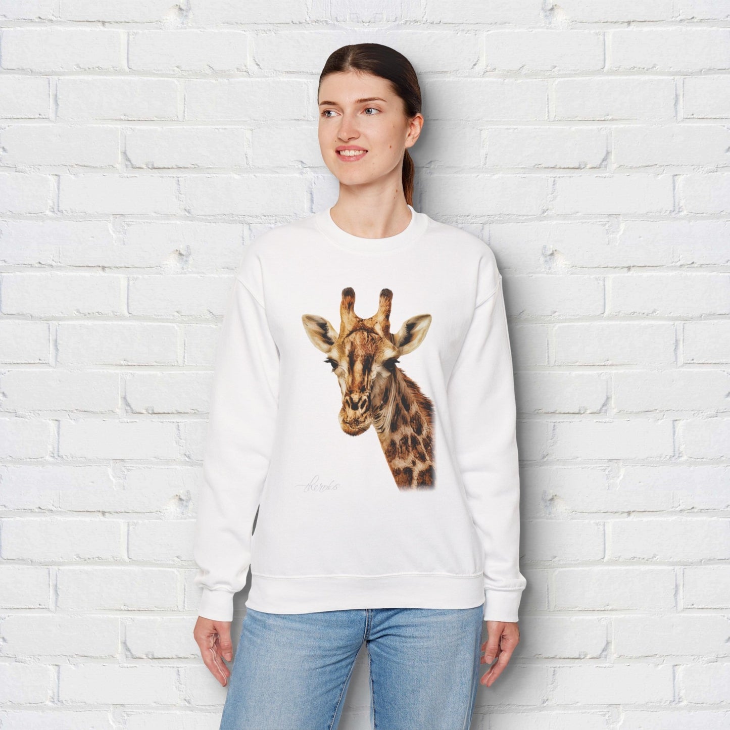 Giraffe Heavy Unisex Sweatshirt - HD Printing