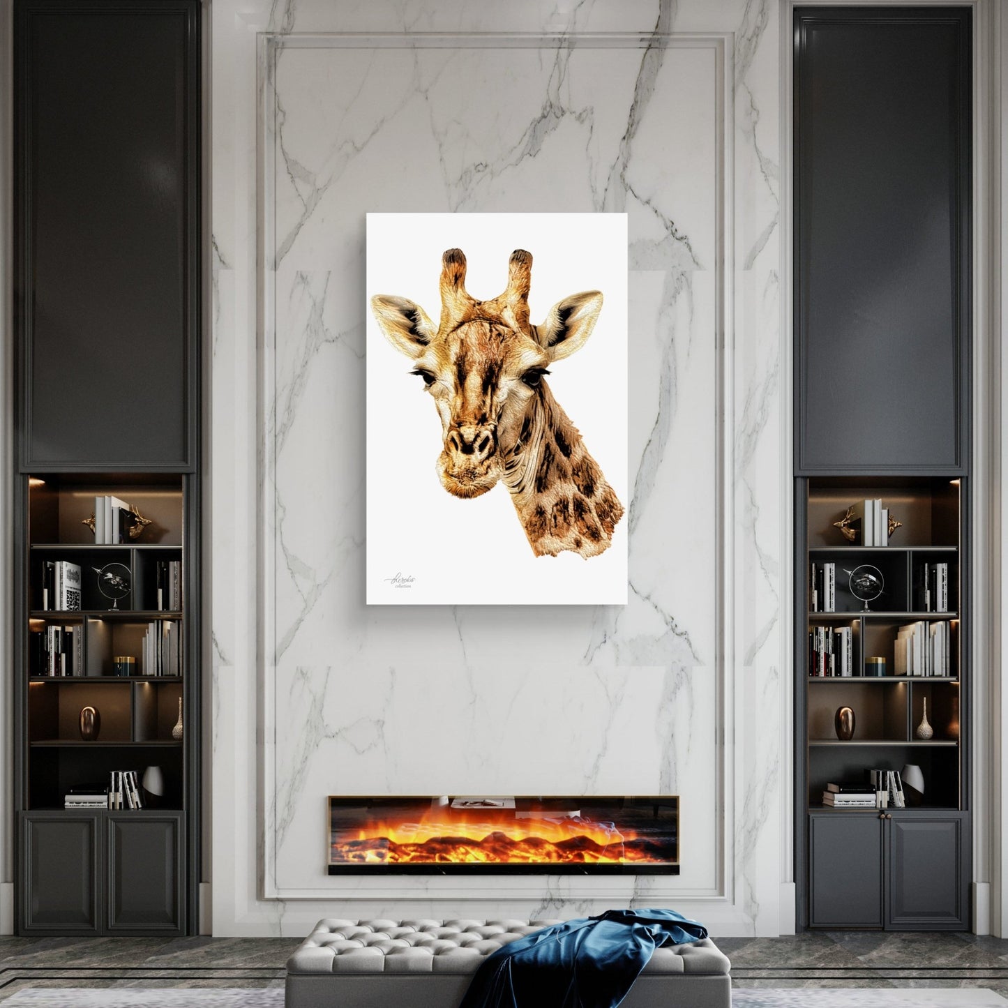 Giraffe Indoor & Outdoor HD Silk Poster - HD Printing