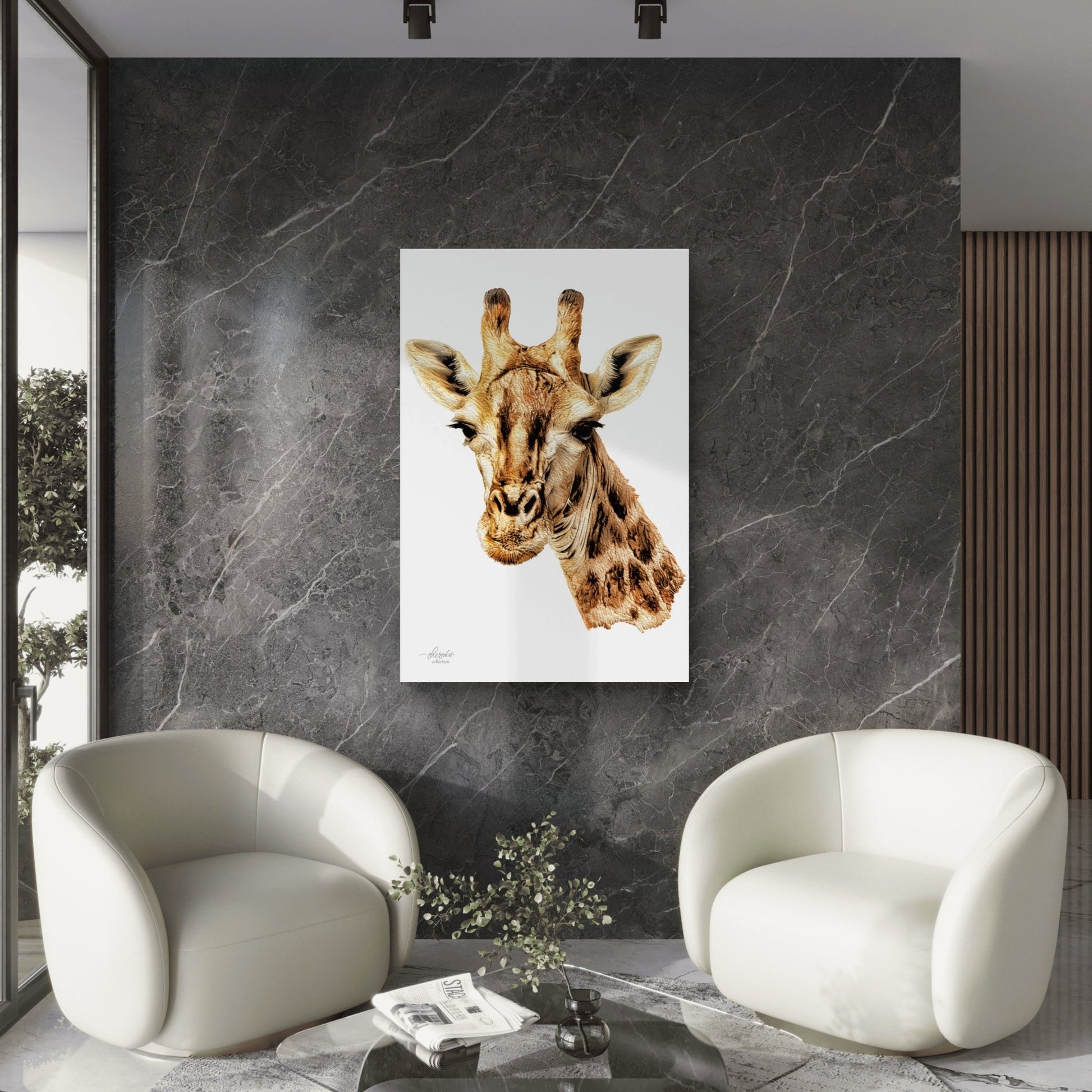Giraffe Indoor & Outdoor HD Silk Poster - HD Printing